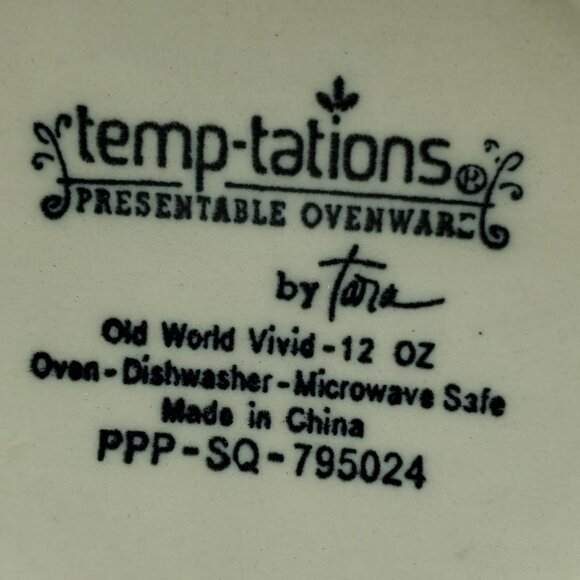 Temp-tations Old World Vivid Green Mugs Temptations Yellow Flower Floral Mugs - Picture 10 of 10